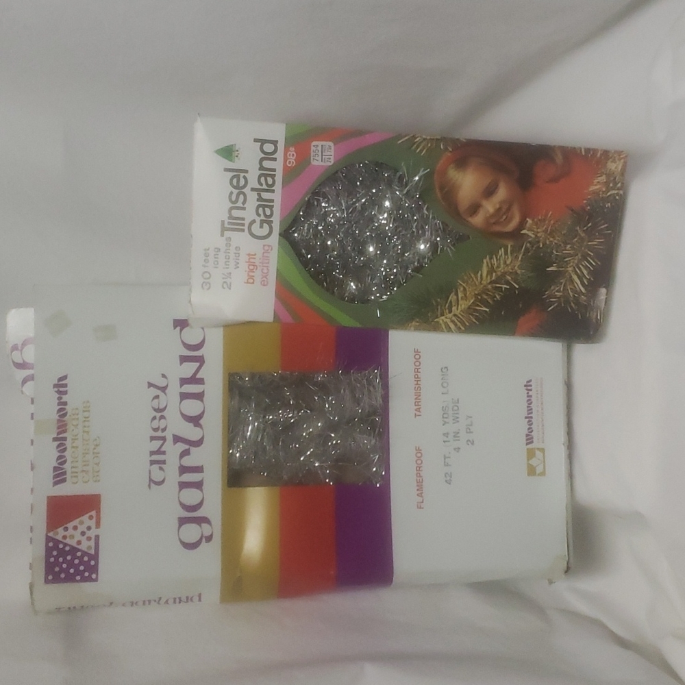 Vintage Christmas Tinsel Garland